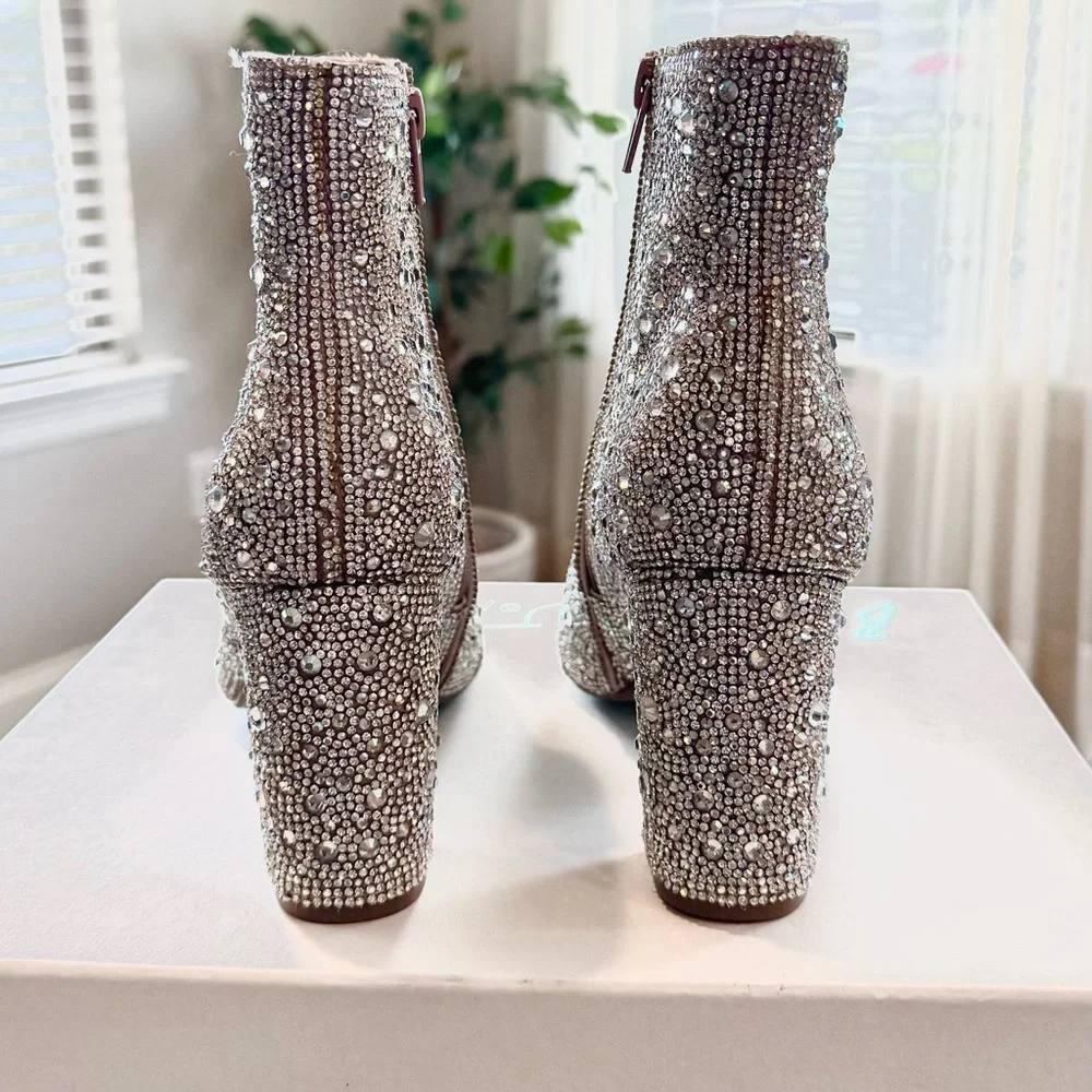 Betsey Johnson Women’s Cady Rhinestone Ankle Booties | Sz. 6.5 | NIB